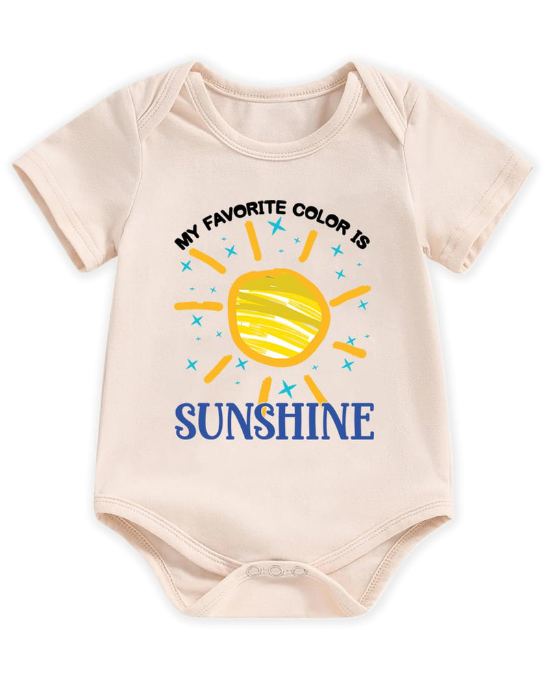 Honeypawpaw Newborn Infant Baby Boys Girls Bodysuit, Lap Shoulder Snap Closure Romper Reveal, Soft Cotton Announcement Gift