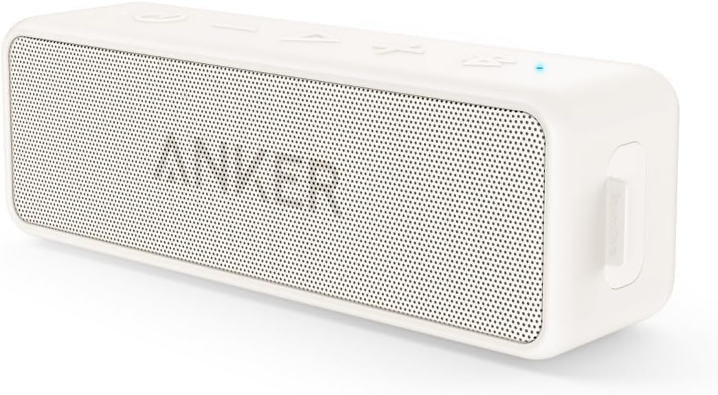 Anker Soundcore 2 Portable Bluetooth Speaker with Stereo Sound, Bluetooth 5, Bassup, IPX7 Waterproof, 24-Hour Playtime, Wireless, Speaker for Home, Outdoors, Travel