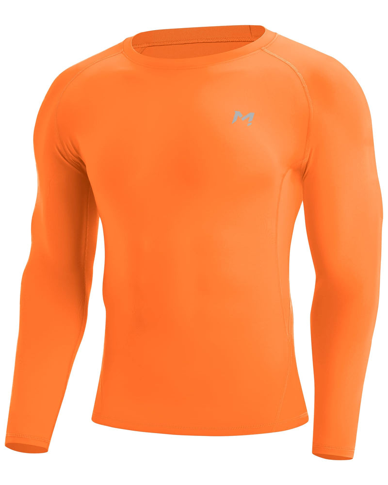 Moozava Mens Compression Shirt Long Sleeve Quick Dry Athletic Workout Gym T-Shirt SPF Running Top Sport Undershirt Base Layer-30