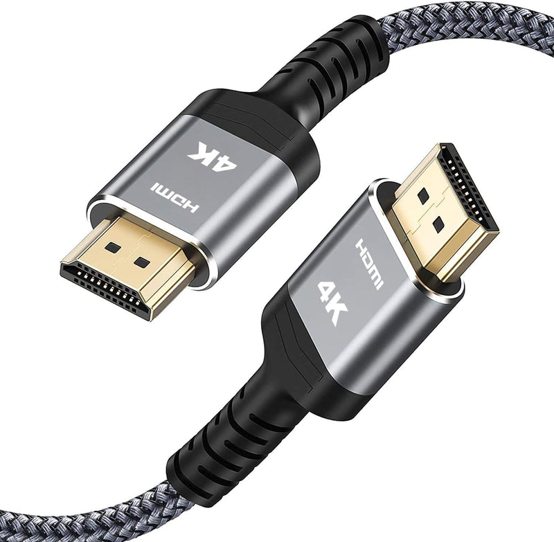 HDMI Cable 6.6 ft, Highwings 4K HDMI 2.0 Cord with High-Speed No Flickering, Nylon Braided & Gold-Plated Connectors, HDR, Ethernet, ARC, 3D, HDCP 2.2, Compatible with 4K TVs, Monitor, Streaming Device