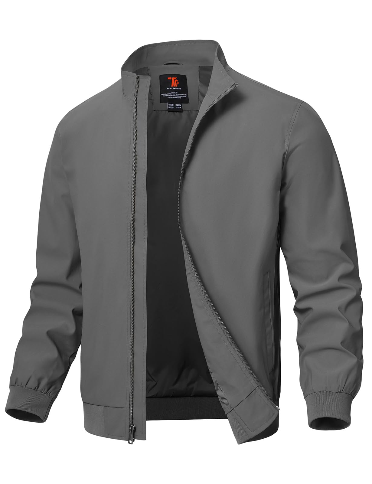 TBMPOY Mens Lightweight Jackets Light Windbreaker Full Zip Casual Work Jacket Golf Business Fall Track Coat with Pockets-15