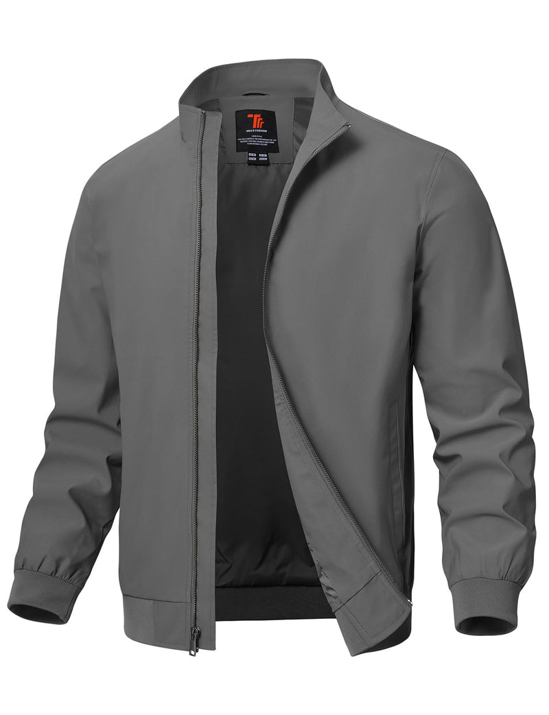 TBMPOY Mens Lightweight Jackets Light Windbreaker Full Zip Casual Work Jacket Golf Business Fall Track Coat with Pockets-15
