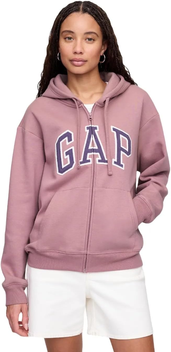 GAP womens Logo Hoodie Hooded Full Zip Sweatshirt-66