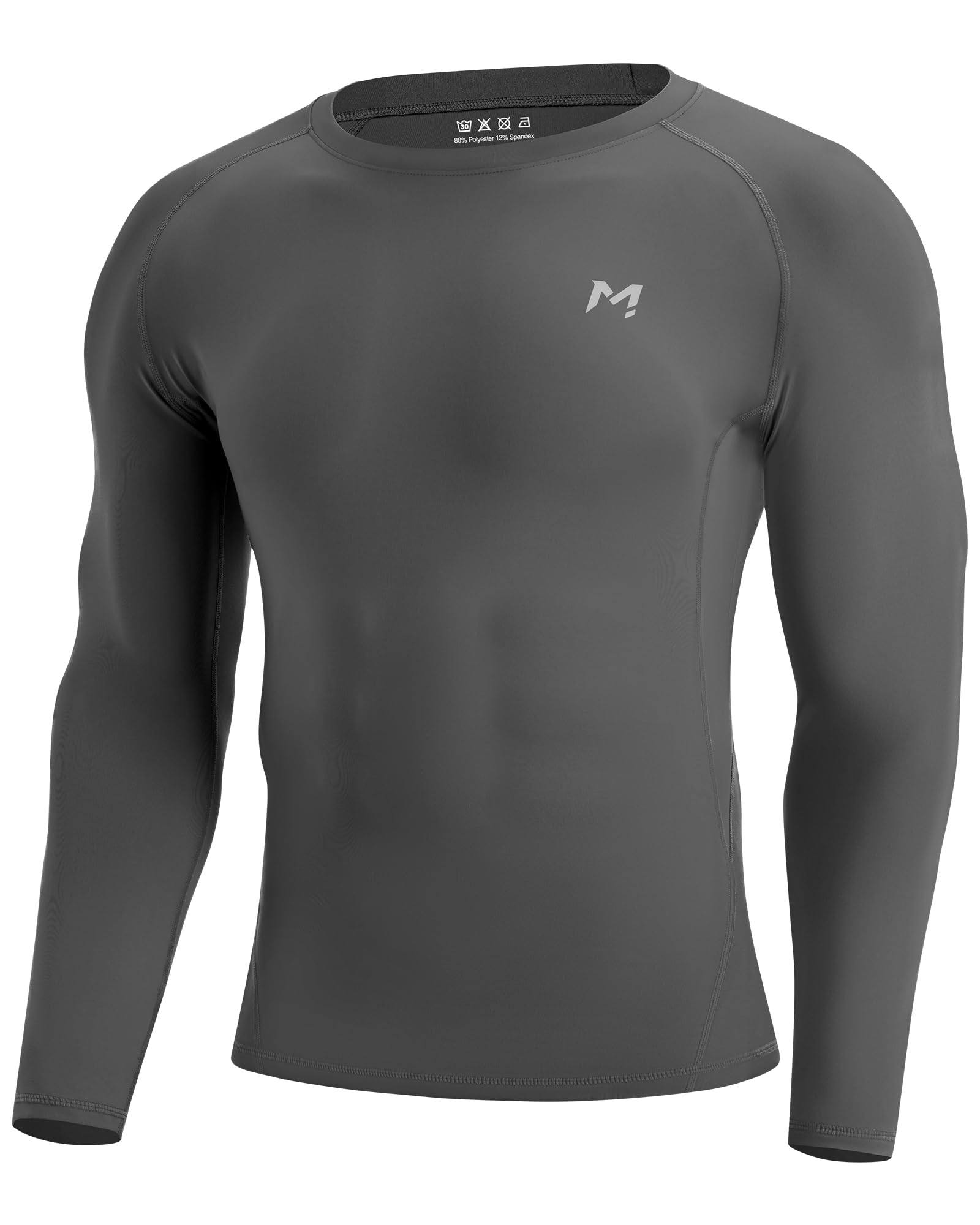 Moozava Mens Compression Shirt Long Sleeve Quick Dry Athletic Workout Gym T-Shirt SPF Running Top Sport Undershirt Base Layer-52