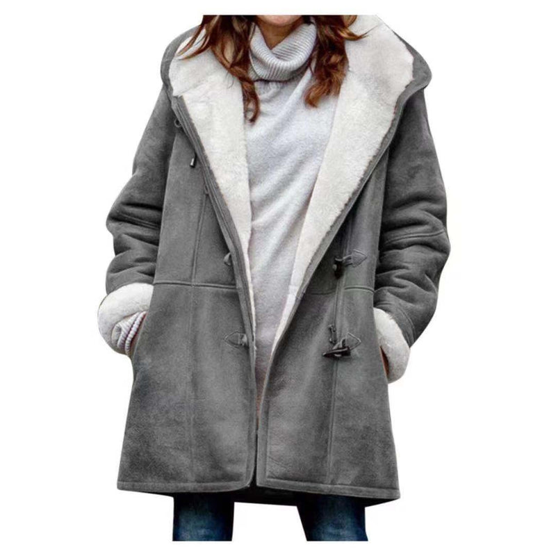 AI'MOURI Sherpa Fleece Outerwear Overcoat Women-13