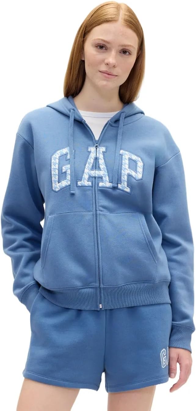 GAP womens Logo Hoodie Hooded Full Zip Sweatshirt-54