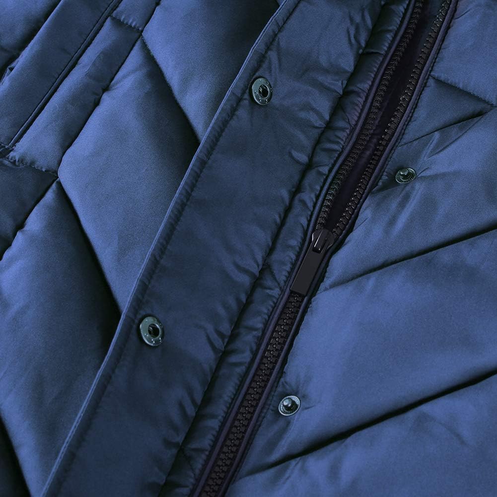 BINACL Women's Winter Warm Thicken Long Outwear Pockets Coat Parka Jacket XS-3XL-79