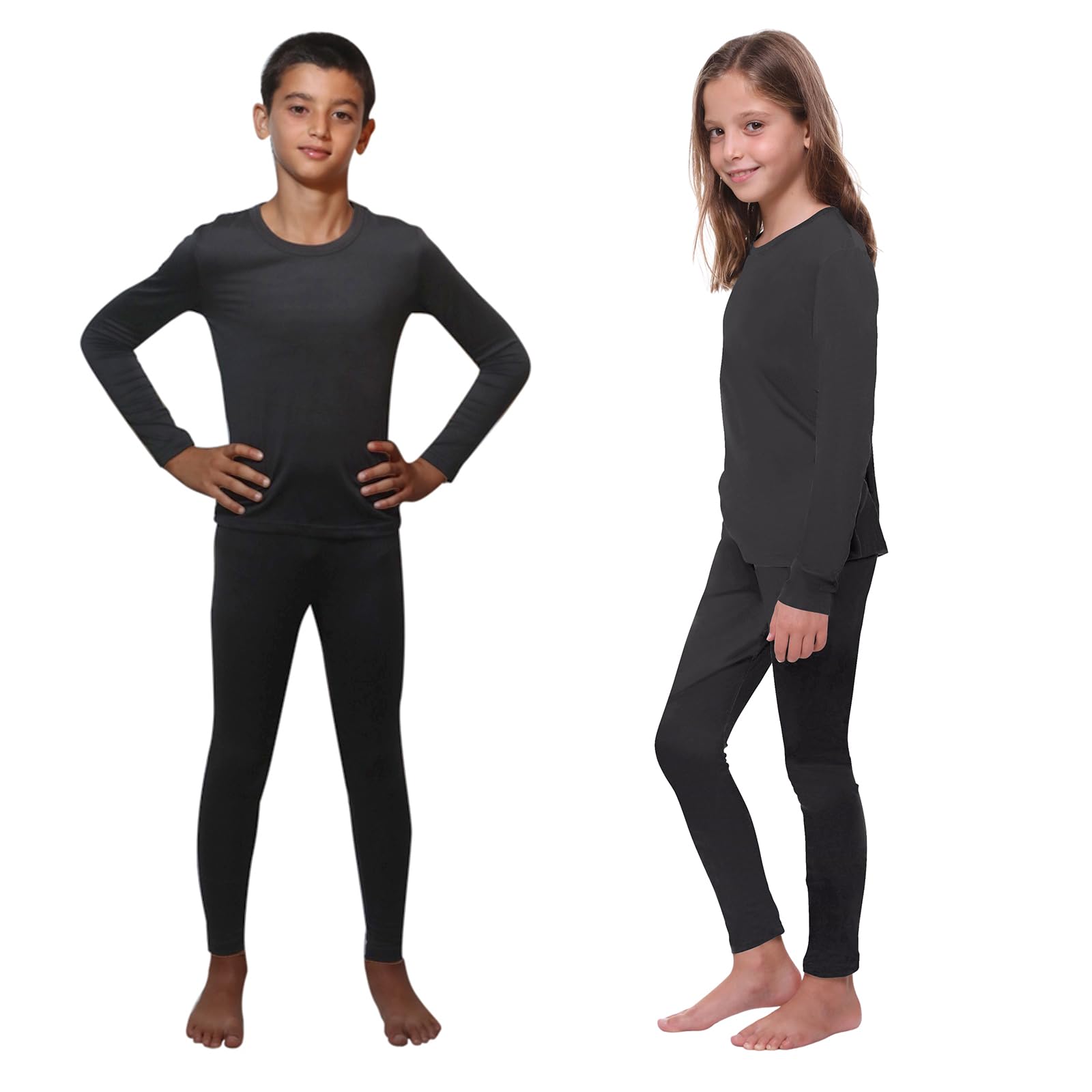 Ultra Dry Thermal Underwear For Kids Long Johns Fleece Lined Leggings And Shirt Boy And Girl Unisex Underwear Base Layer