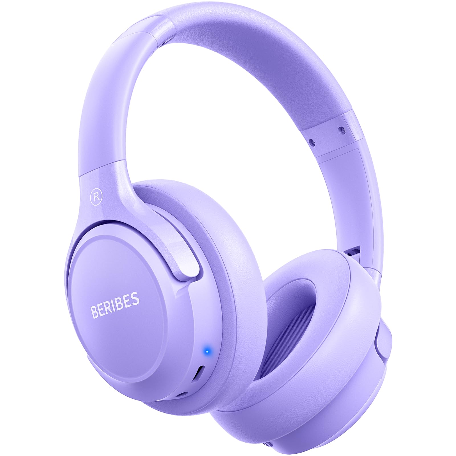 BERIBES Bluetooth Headphones Over Ear, 65H Playtime and 6 EQ Music Modes Wireless Headphones with Microphone, HiFi Stereo Foldable Lightweight Headset, Deep Bass for Home Office Cellphone PC Ect.