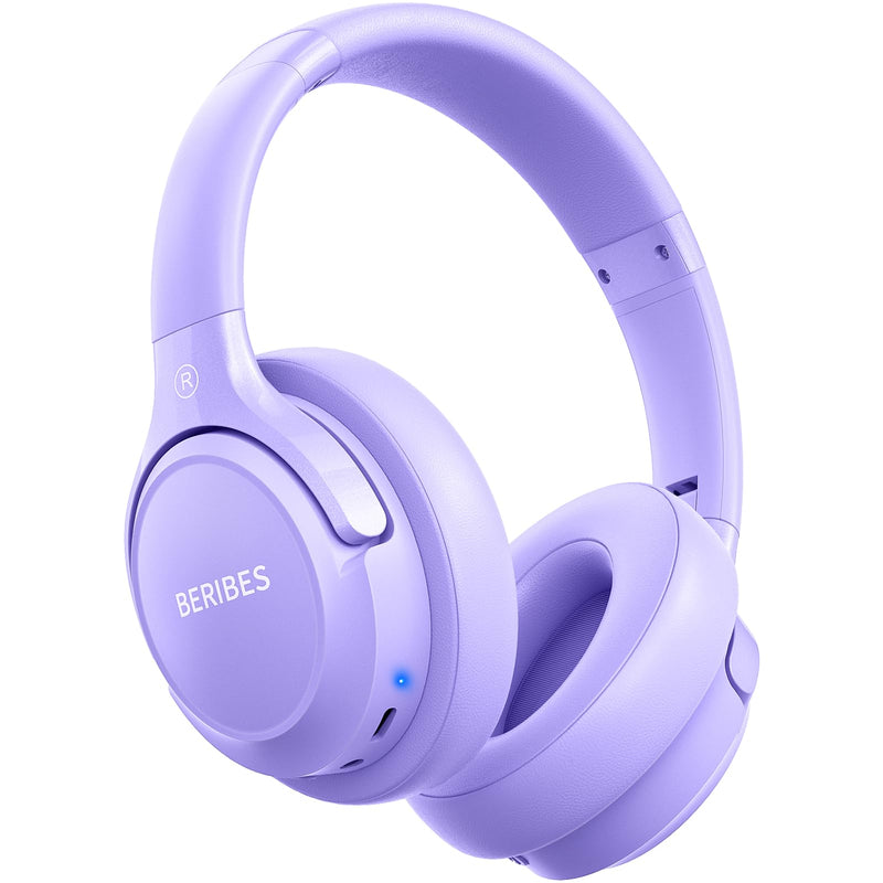 BERIBES Bluetooth Headphones Over Ear, 65H Playtime and 6 EQ Music Modes Wireless Headphones with Microphone, HiFi Stereo Foldable Lightweight Headset, Deep Bass for Home Office Cellphone PC Ect.