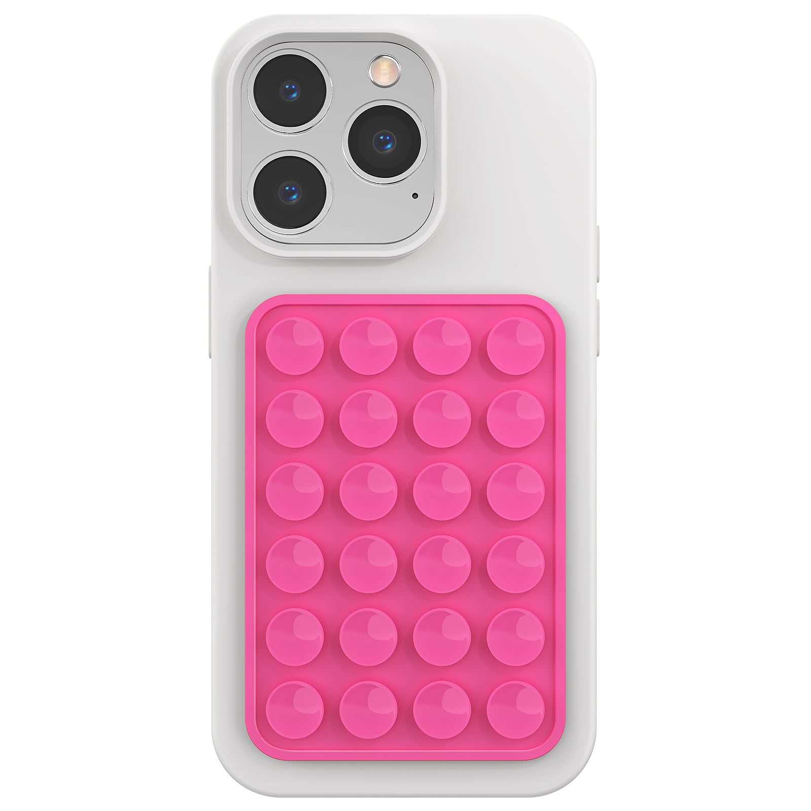 Silicone Phone Sticky Grip, Suction Phone Case Mount for iPhone and Android, Hands-Free Sticky Cell Phone Grip, Mobile Fidget Mirror Holder for Selfies and Videos