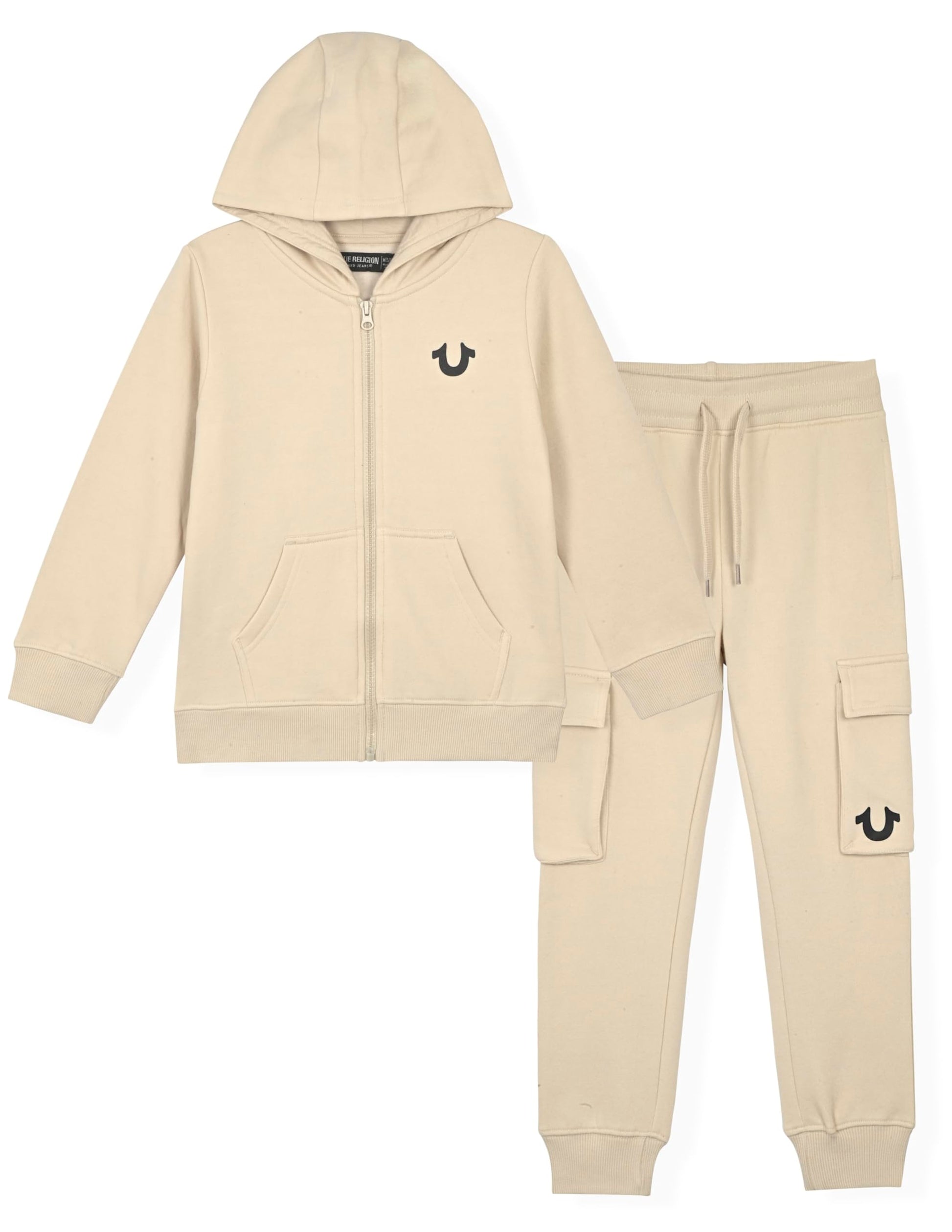 True Religion Boys Sweatshirts and Sweatpants for Kids 2 Piece Clothing Set Fleece Hoodie and Jogger Pants-5