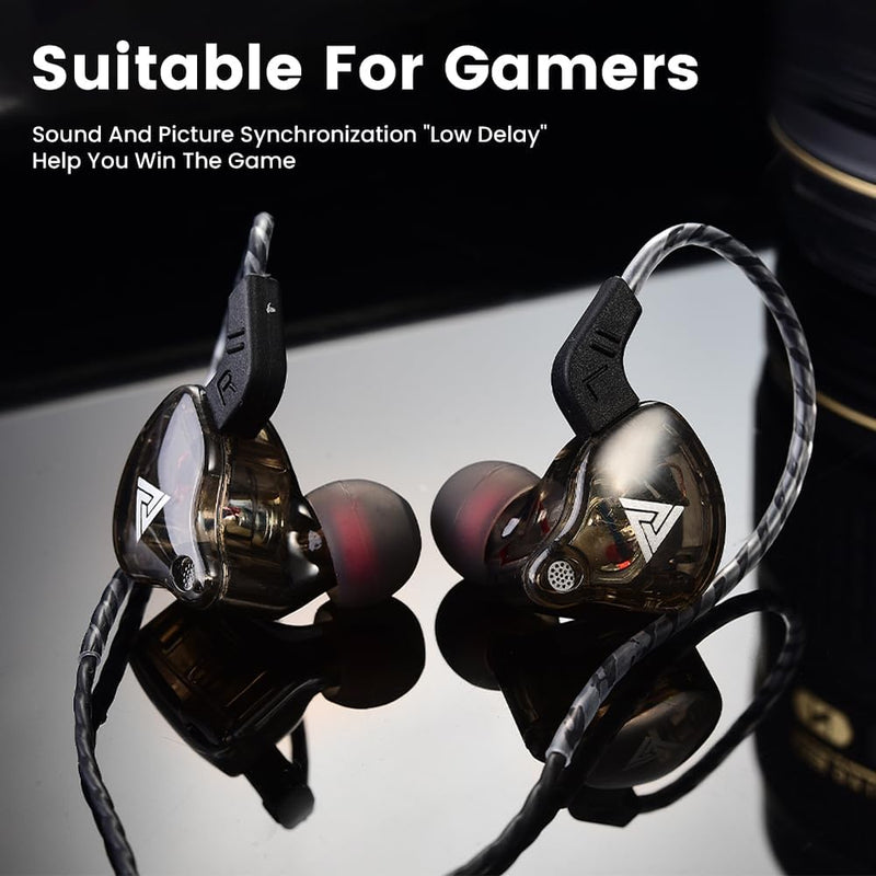 Gaming Earbuds with Mic,Universal 3.5mm HiFi Sport Headphones in Ear Earphone for Running with Microphone Headset Music Earbuds (with mic, Black)