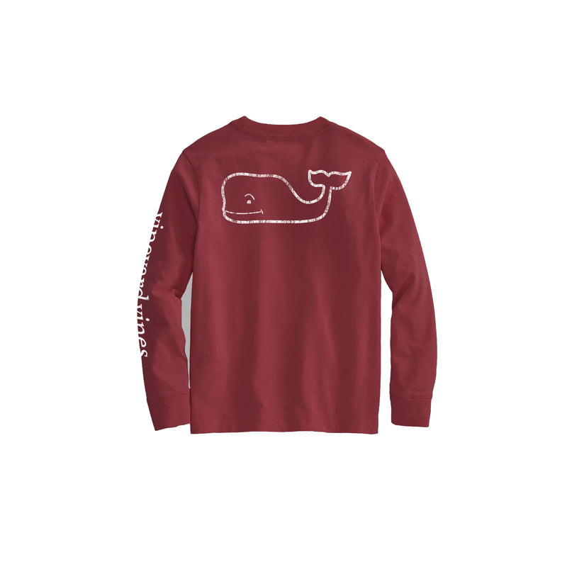 vineyard vines Boys Long Sleeve Vintage Whale Pocket T-Shirt