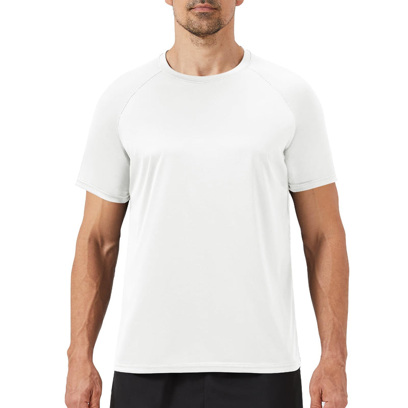 Workout Mens Shirts - Casual Black Quick Dry Moisture Wicking T-Shirts Crew Neck Short Sleeve for Gym Athletic Running