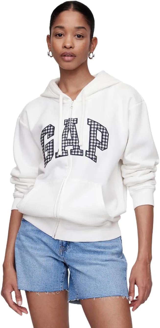 GAP womens Logo Hoodie Hooded Full Zip Sweatshirt-7