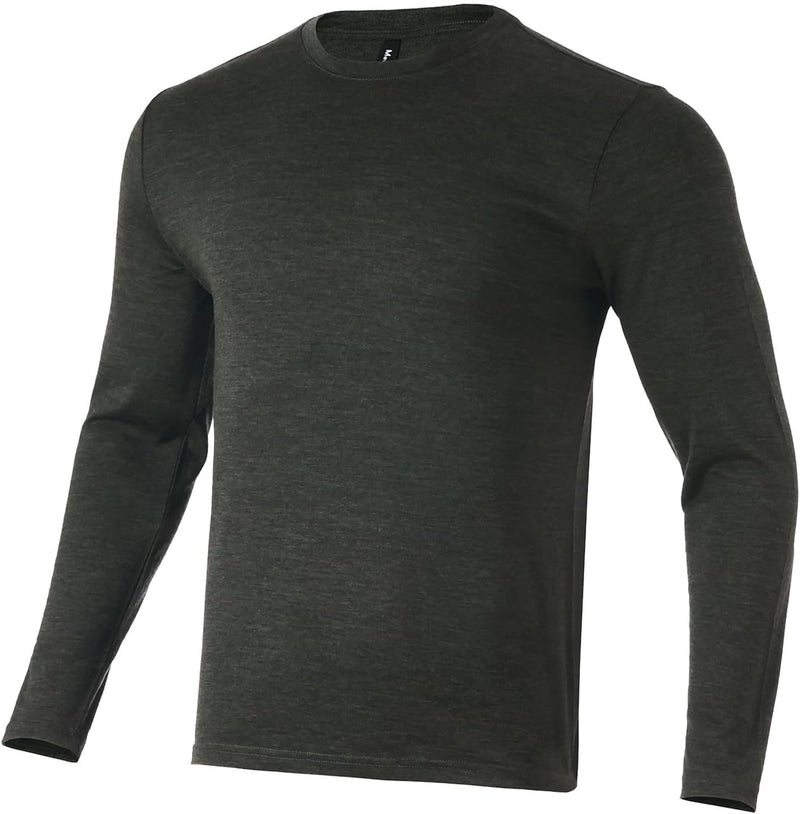 Merino Protect 100% Merino Wool Base Layer Mens Long Sleeve Shirts Soft Thermal Underwear for Hunting Hiking-43