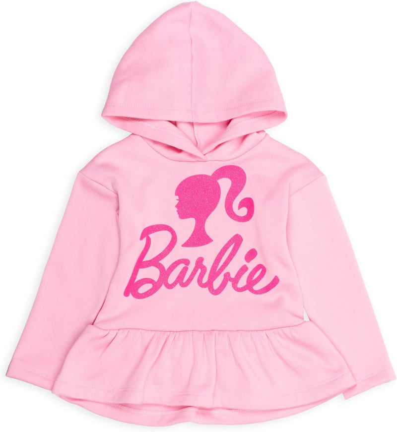 Barbie Girls Fleece Hoodie and Leggings Outfit Set Toddler to Big Kid Sizes (2T - 18-20)