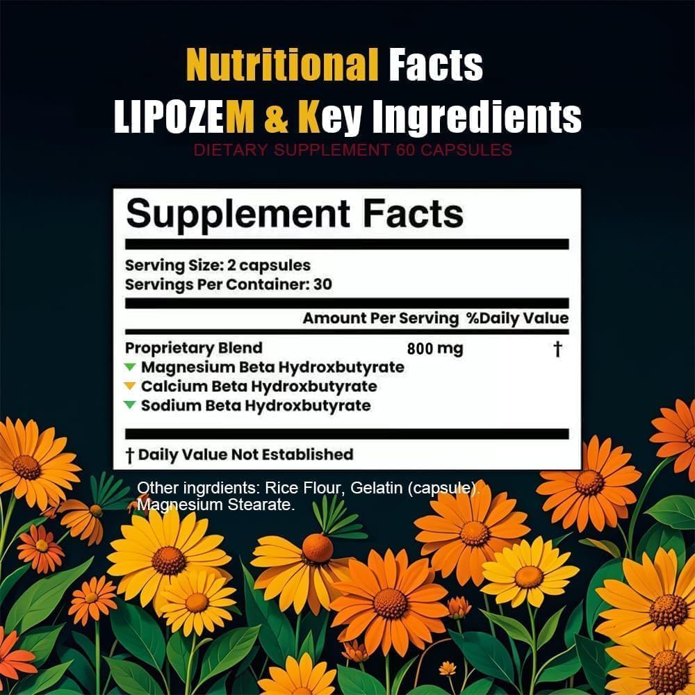 Lipo-zem Capsules - 100% Natural Ingredients, Vegan Non-GMO, Gluten-Free