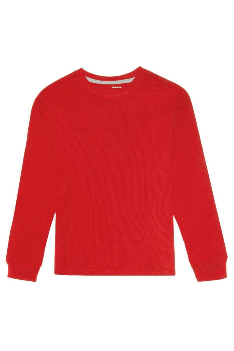 French Toast Boys Long Sleeve Thermal Waffle Tee T-Shirt White-28
