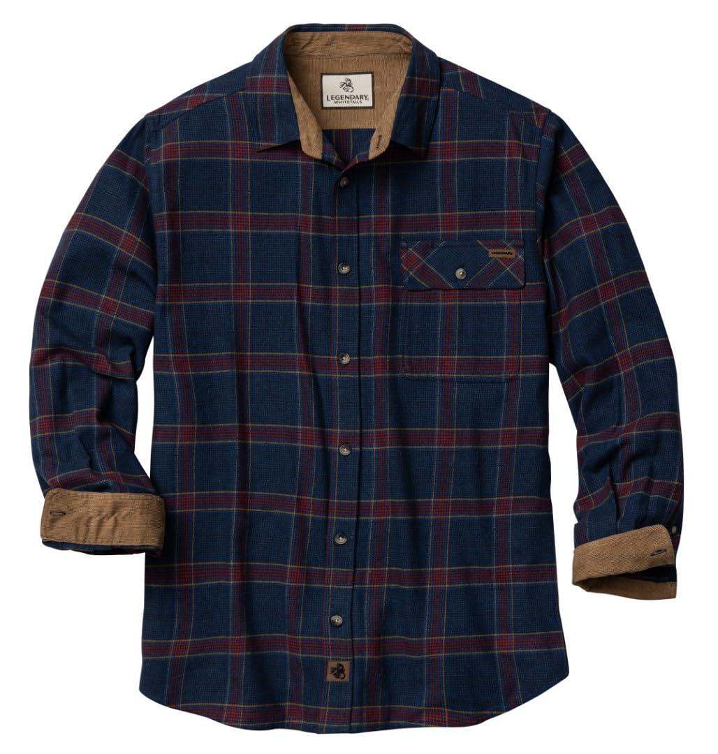 Legendary Whitetails Men's Flannel Shirt Long Sleeve Button Down 100% Cotton-54