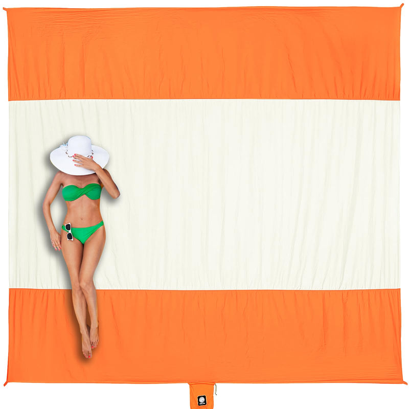 WEKAPO Beach Blanket Sandproof Waterproof, Extra Large Beach Mat, Oversized & Compact Sand Free, Quick Drying Beach Essentials for Vacation, Cruise, Picnic & Camping with Stakes