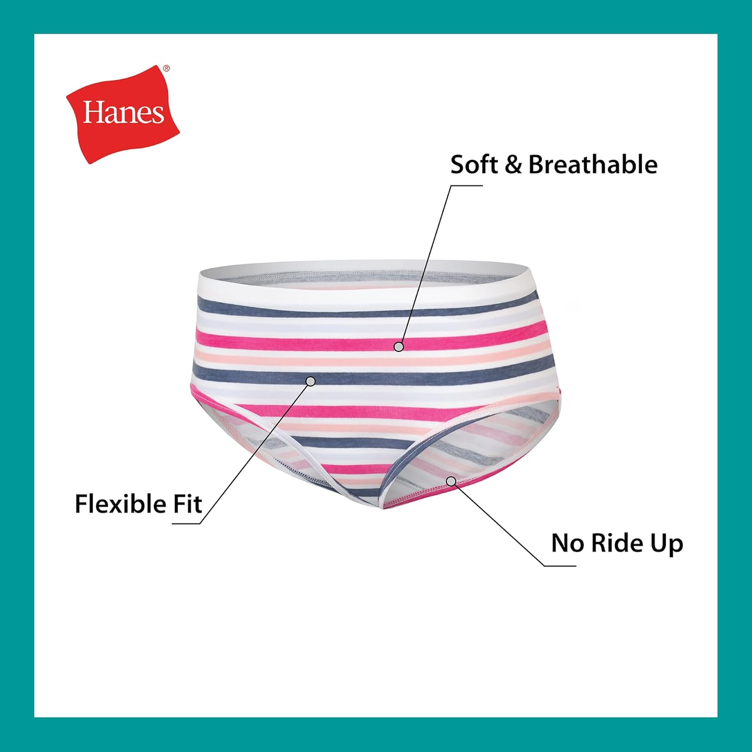 Hanes girls Cotton Stretch Underwear