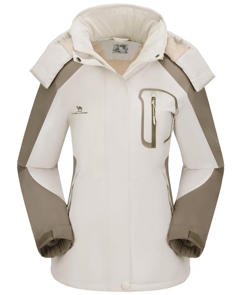 CAMEL CROWN Women's Ski Jacket Winter Snow Coat Warm Fleece Mountain Waterproof Female Jacket Snowboarding jackets-32