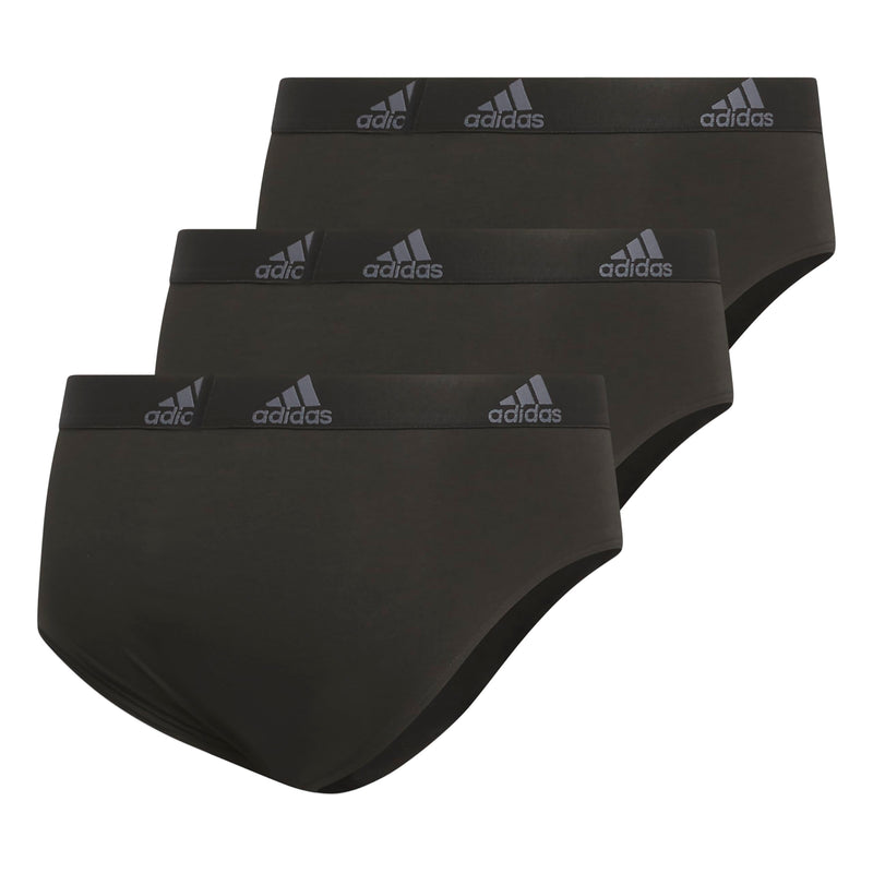 adidas mens Performance Stretch Cotton Brief Underwear (3-pack) Designed for Active Comfort and All Day Wear.-48