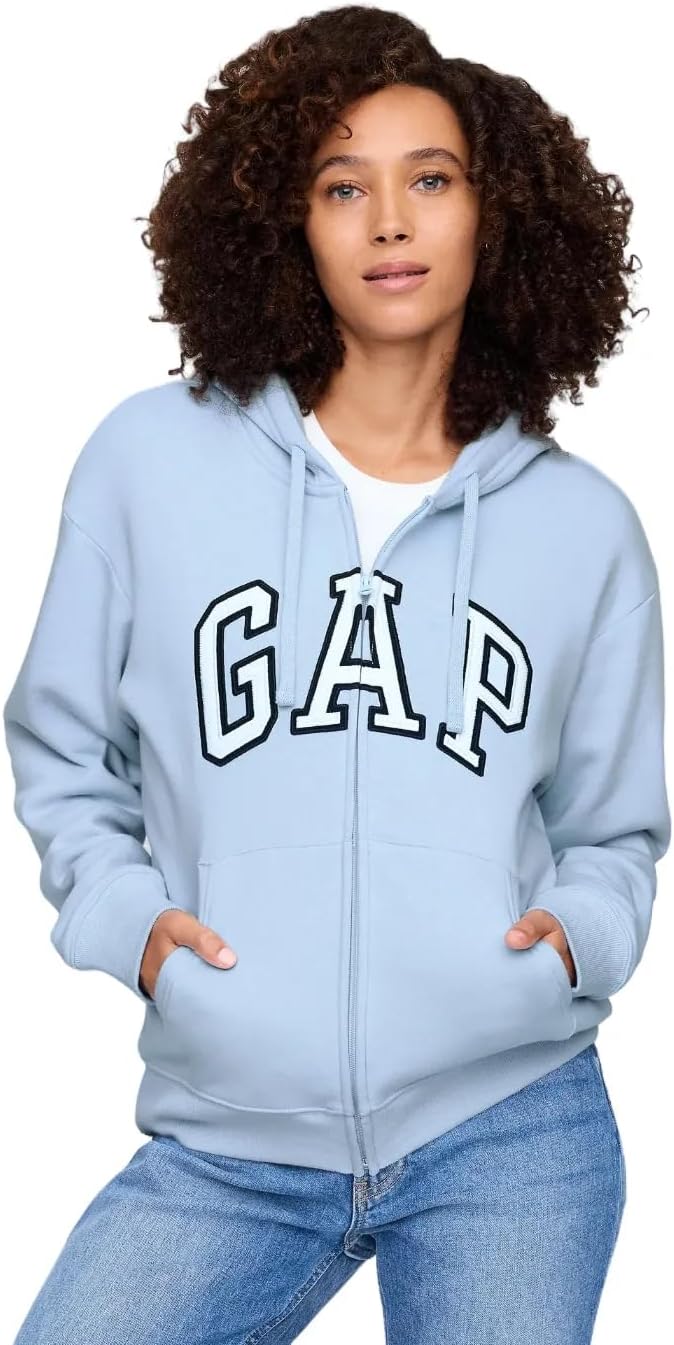 GAP womens Logo Hoodie Hooded Full Zip Sweatshirt-5