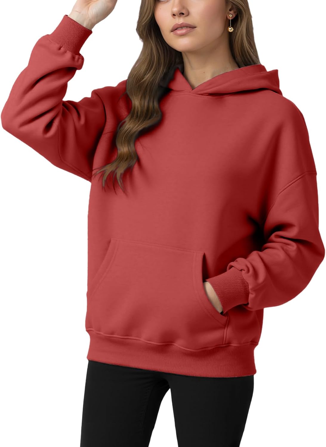 Womens Winter Fleece Hoodies Sweatshirts - Long Sleeve Pullover Sweaters With Pocket 2025 Fashion Outfits-96