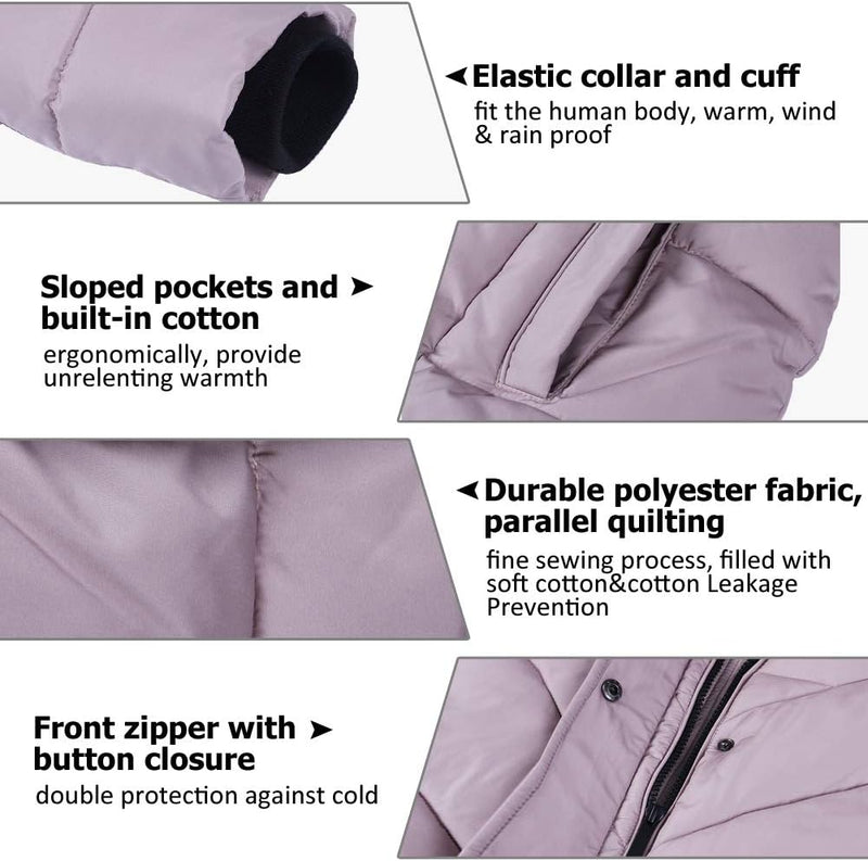 BINACL Women's Winter Warm Thicken Long Outwear Pockets Coat Parka Jacket XS-3XL-81