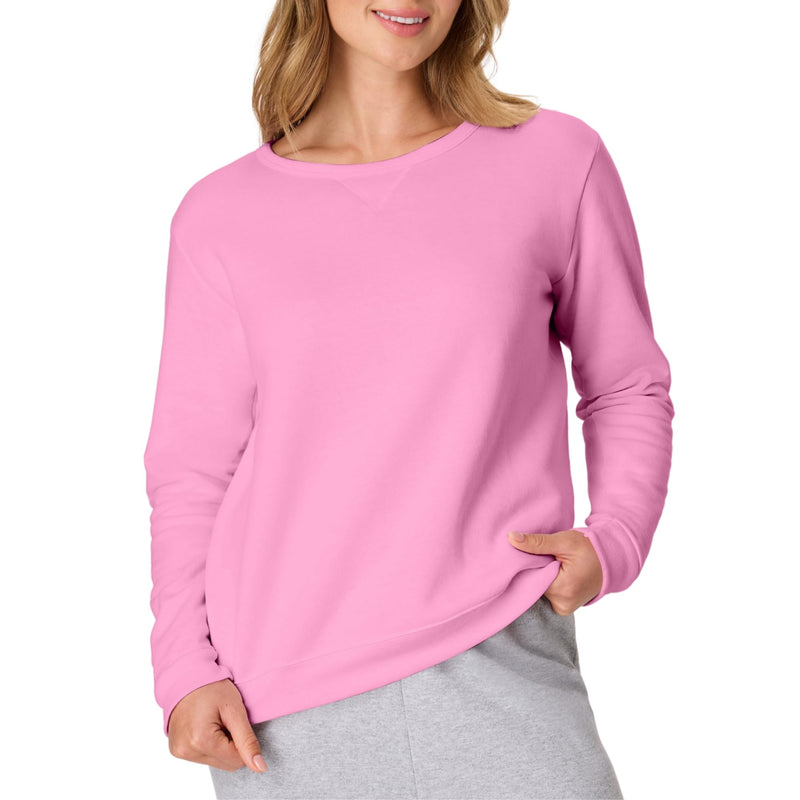 Hanes womens Crewneck Sweatshirt, Ecosmart Fleece Pullover With V-notch, Sweatshirt for Women-5