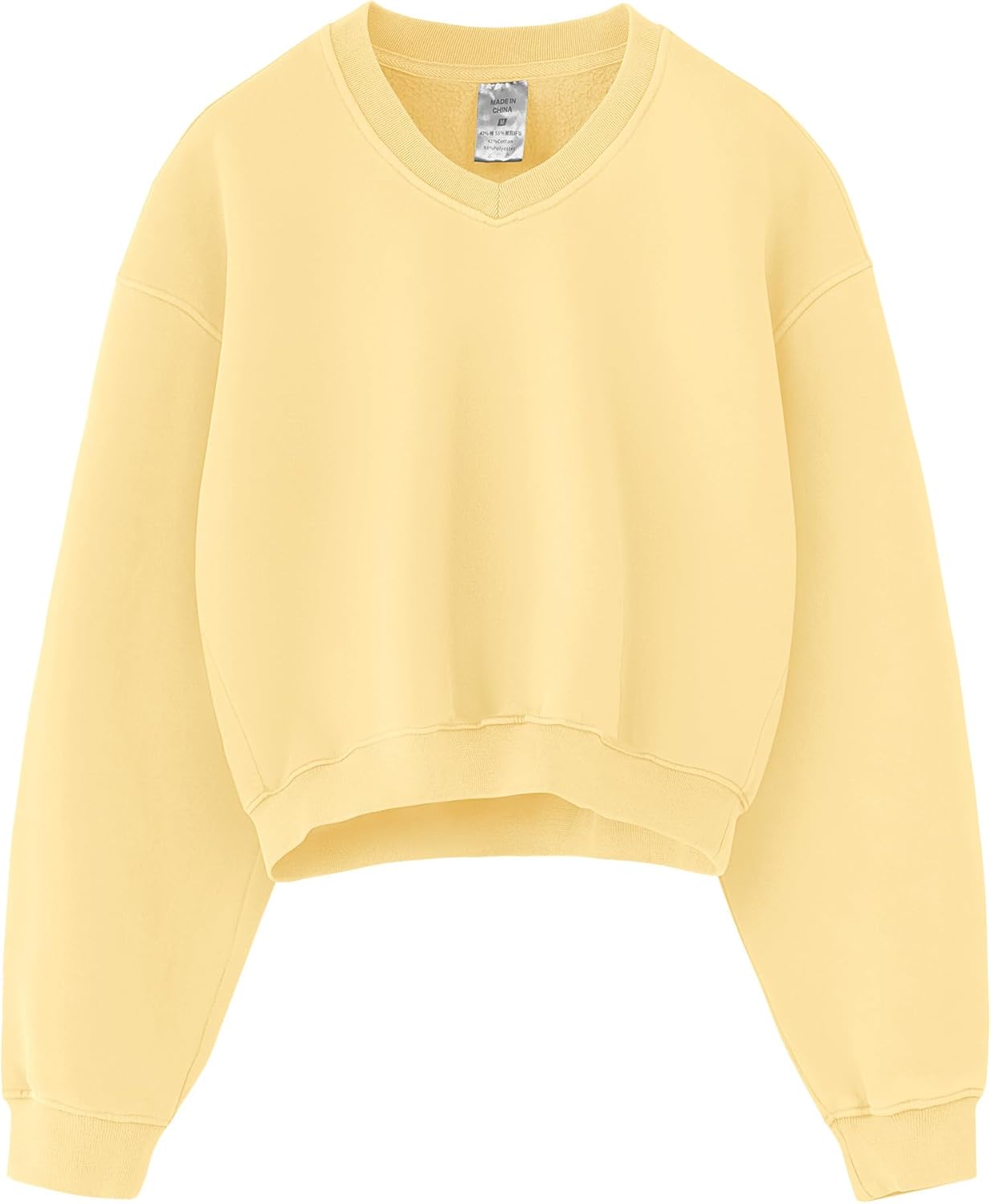 Hatant Sweatshirt for Women Acid Wash Athletic Hoodie Heritage Fleece V-neck Long Sleeve Hoodie Fleece Women Sweatshirt-21