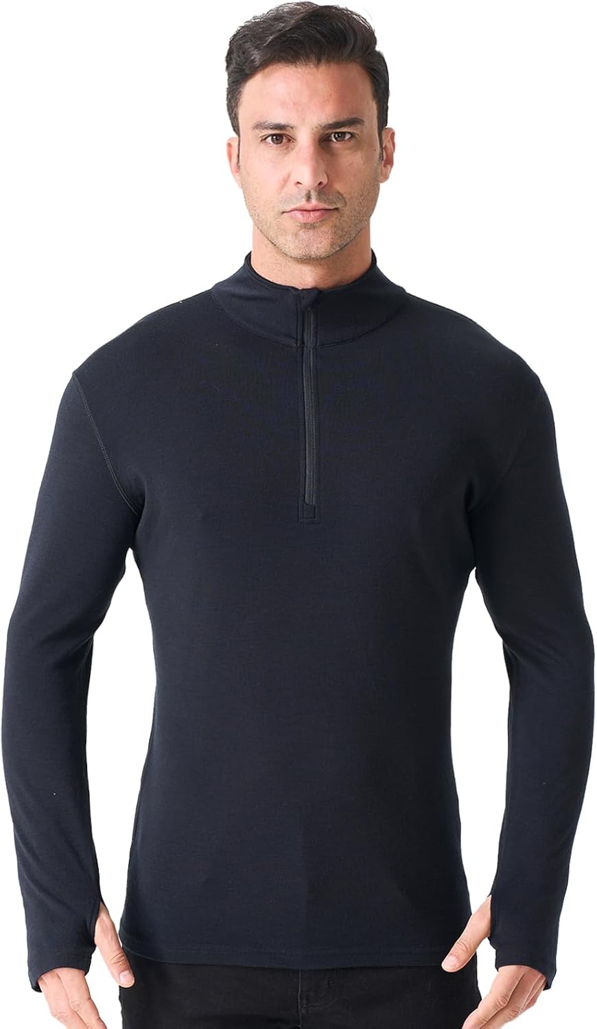 Merino Protect 100% Merino Wool Base Layer Mens Long Sleeve Shirts Soft Thermal Underwear for Hunting Hiking-33