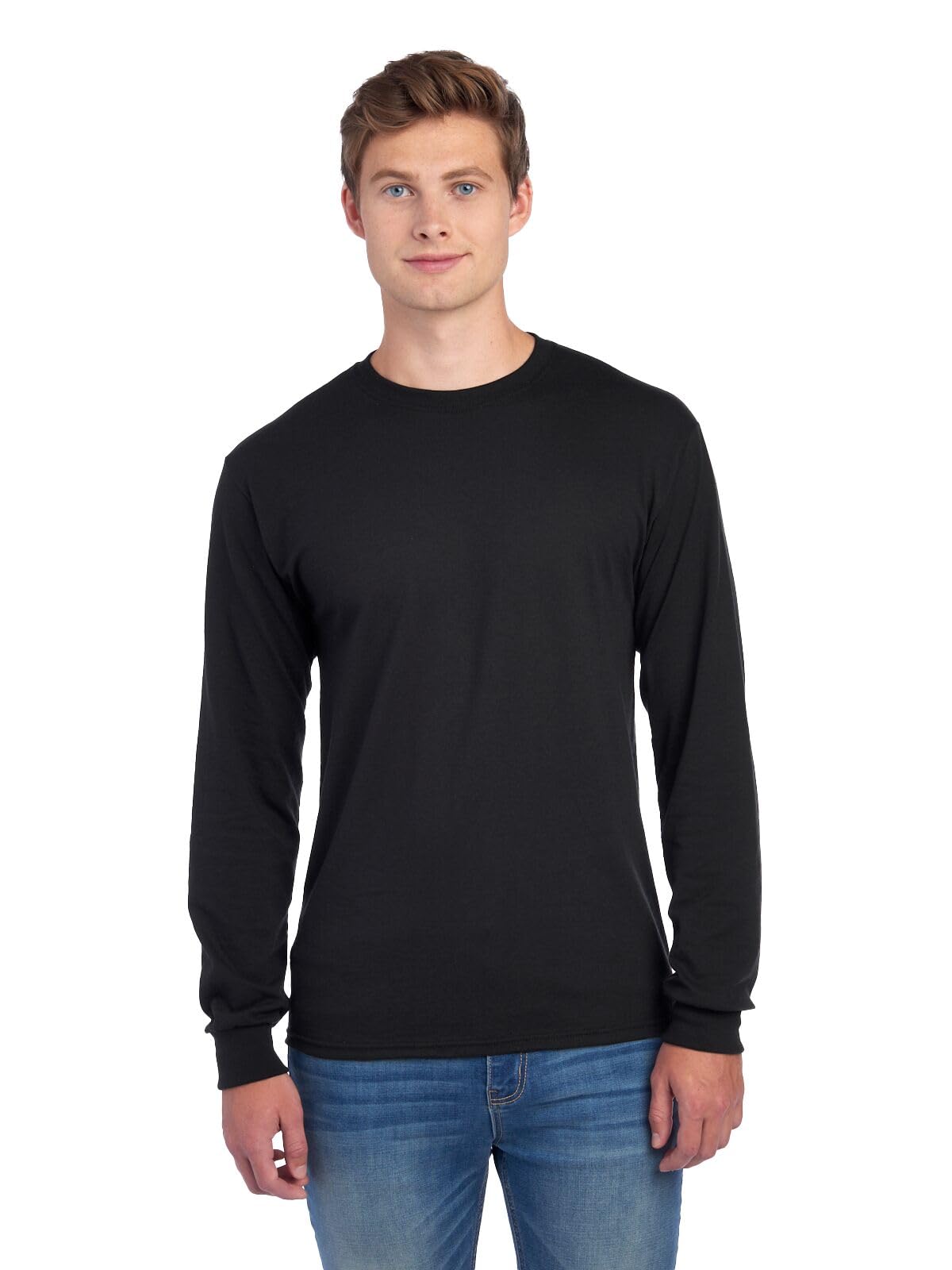 Jerzees Mens Dri-Power Cotton Blend Long Sleeve Tees, Moisture Wicking, Odor Protection, UPF 30+, Sizes S-3x