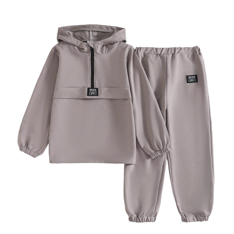 Voxikidio Kids Boys Clothes Color Blocking Hoodie Sweatshirts and Pant 2Pcs Fall Outfits Set Size 5-10