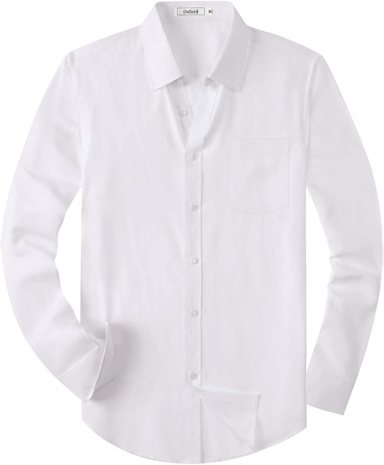 Mens Oxford Shirts Long Sleeve Business Casual Cotton Dress Shirt Wedding Dating Party Button Down Tops with Pocket-46