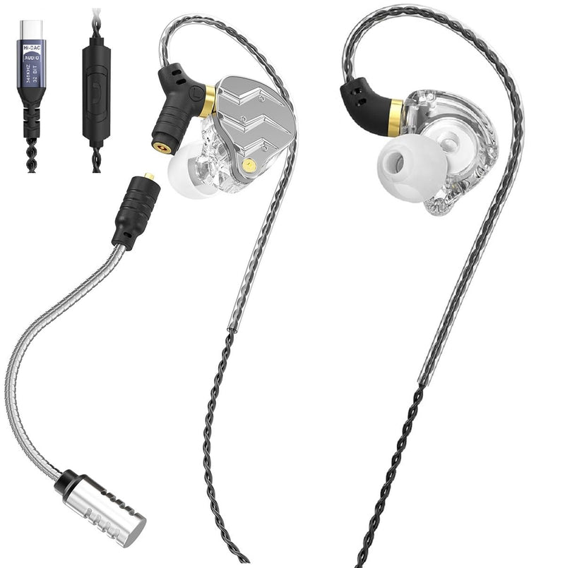KG01 Professional Gaming Earbuds,Battle Buds,Detachable Microphone, 4D Surround Sound,11mm Dynamic Driver for Mobile Gaming, PlayStation,PC with 3.5mm/Type-c (3.5mm, Black)