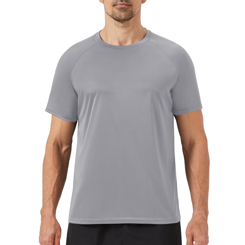 Workout Mens Shirts - Casual Black Quick Dry Moisture Wicking T-Shirts Crew Neck Short Sleeve for Gym Athletic Running-27