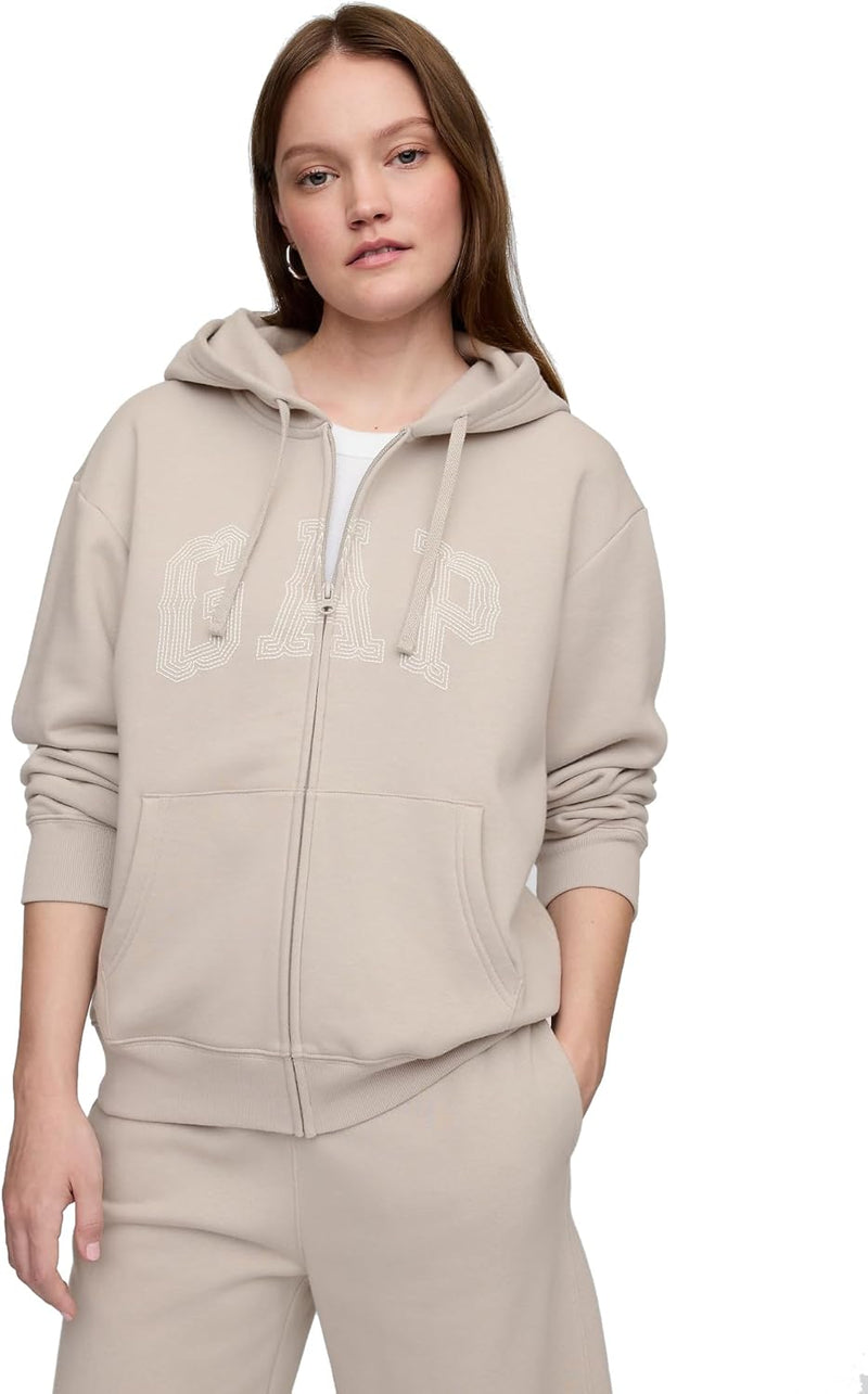 GAP womens Logo Hoodie Hooded Full Zip Sweatshirt-84