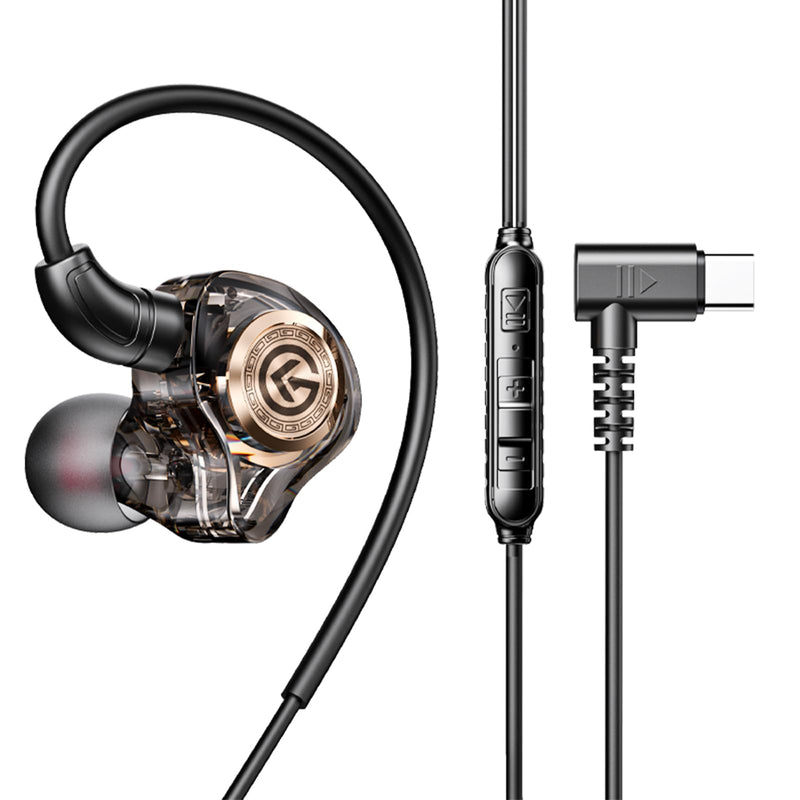 in Ear Gaming Earbuds with mic, 3.5mm & Type-C Dual Version, 10mm Driver for HiFi Sound, in-Line Control,Deep Bass,Noise Isolating Fit for Xbox,PC, Phone, Switch, PS5(3.5mm)