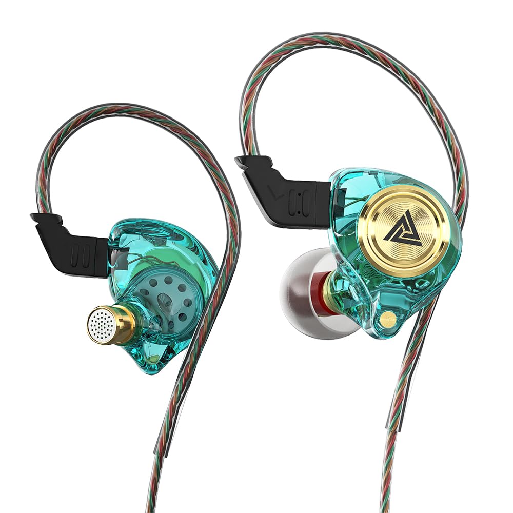 Wired Gaming Earbuds, Ak3file in Ear Monitors, Deep Bass Sound Wired Earbuds, HiFi in Ear Headphones with 1DD 10mm Dynamic Driver, IEM for Music Gaming Video Calling (Black)