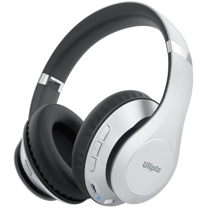Uliptz Wireless Bluetooth Headphones, 65H Playtime, 6 EQ Sound Modes, HiFi Stereo Over Ear Headphones with Microphone, Foldable Lightweight Bluetooth 6.0 Headset for Travel/Office/Cellphone/PC