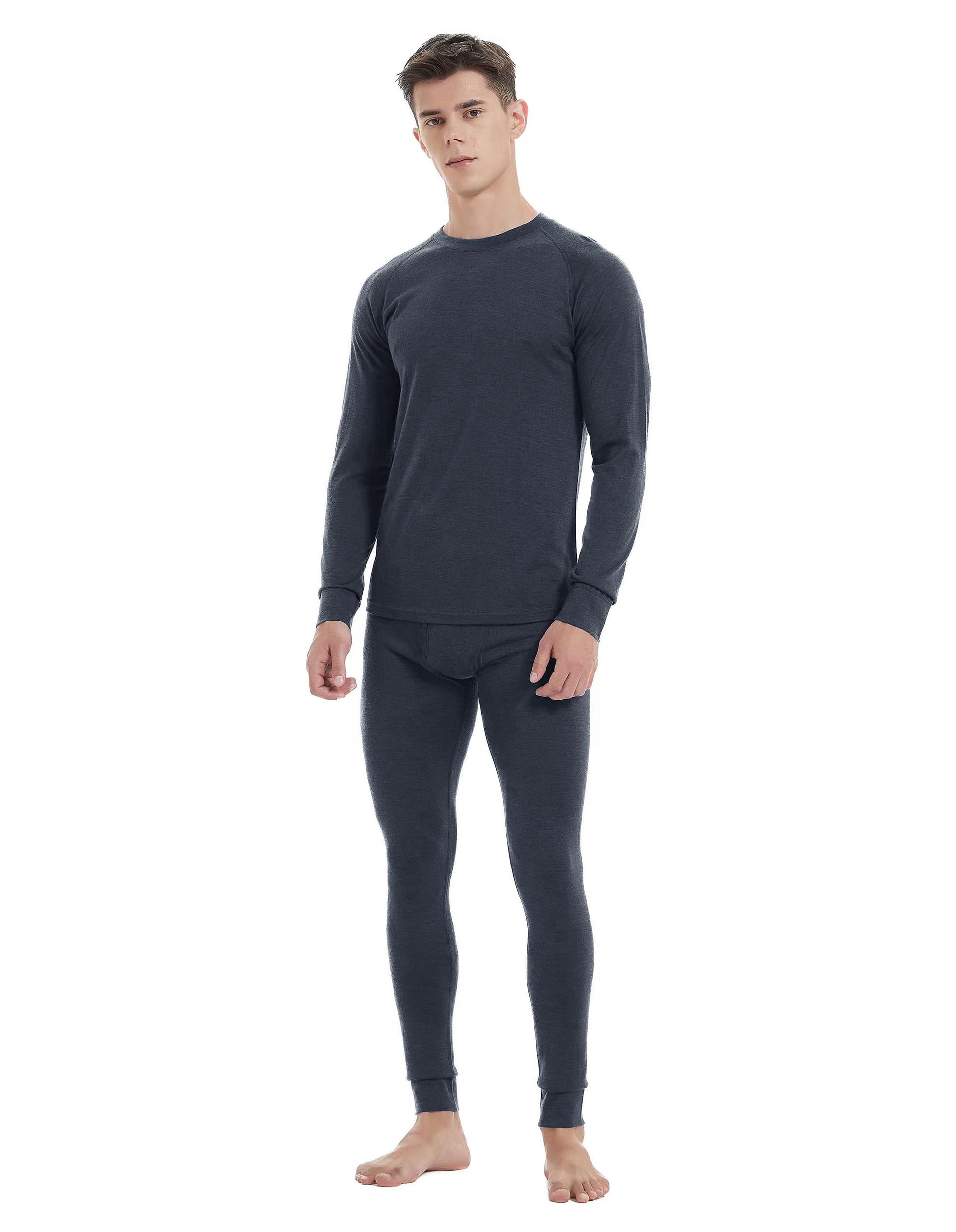 Iguana Mens 100% Merino Wool Base Layer Sets for Ski Lightweight Thermal Underwear-39