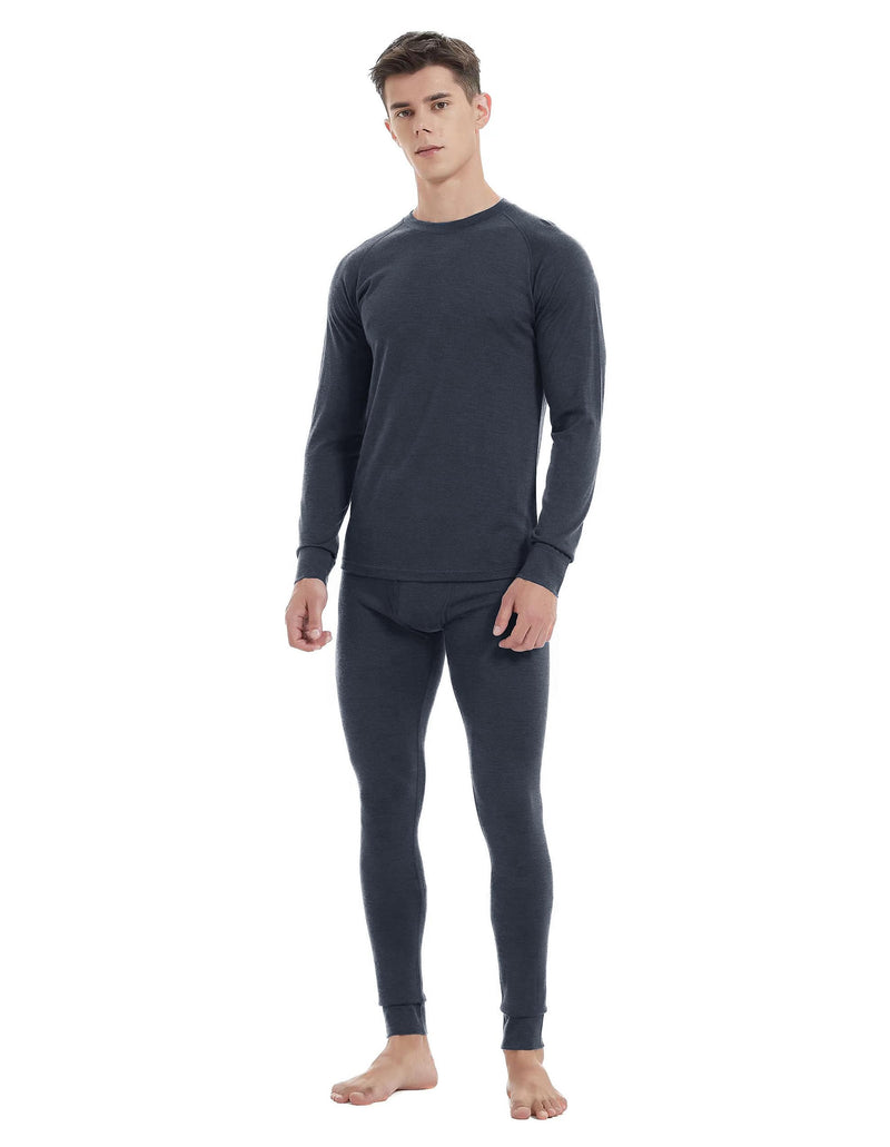 Iguana Mens 100% Merino Wool Base Layer Sets for Ski Lightweight Thermal Underwear-12