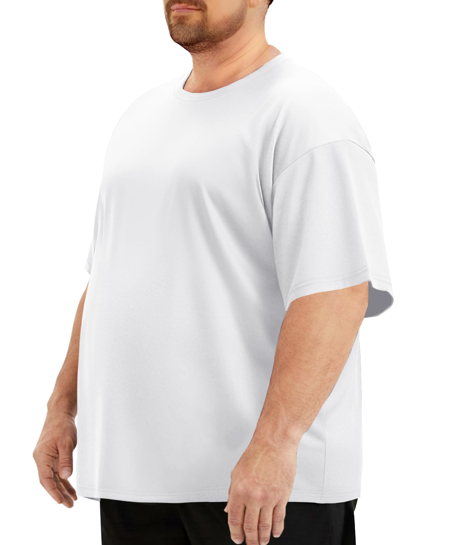 Workout Mens Shirts - Casual Black Quick Dry Moisture Wicking T-Shirts Crew Neck Short Sleeve for Gym Athletic Running