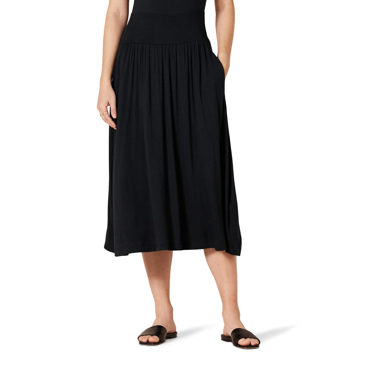 Amazon Essentials Women's Jersey Pull On Midi Length Skirt