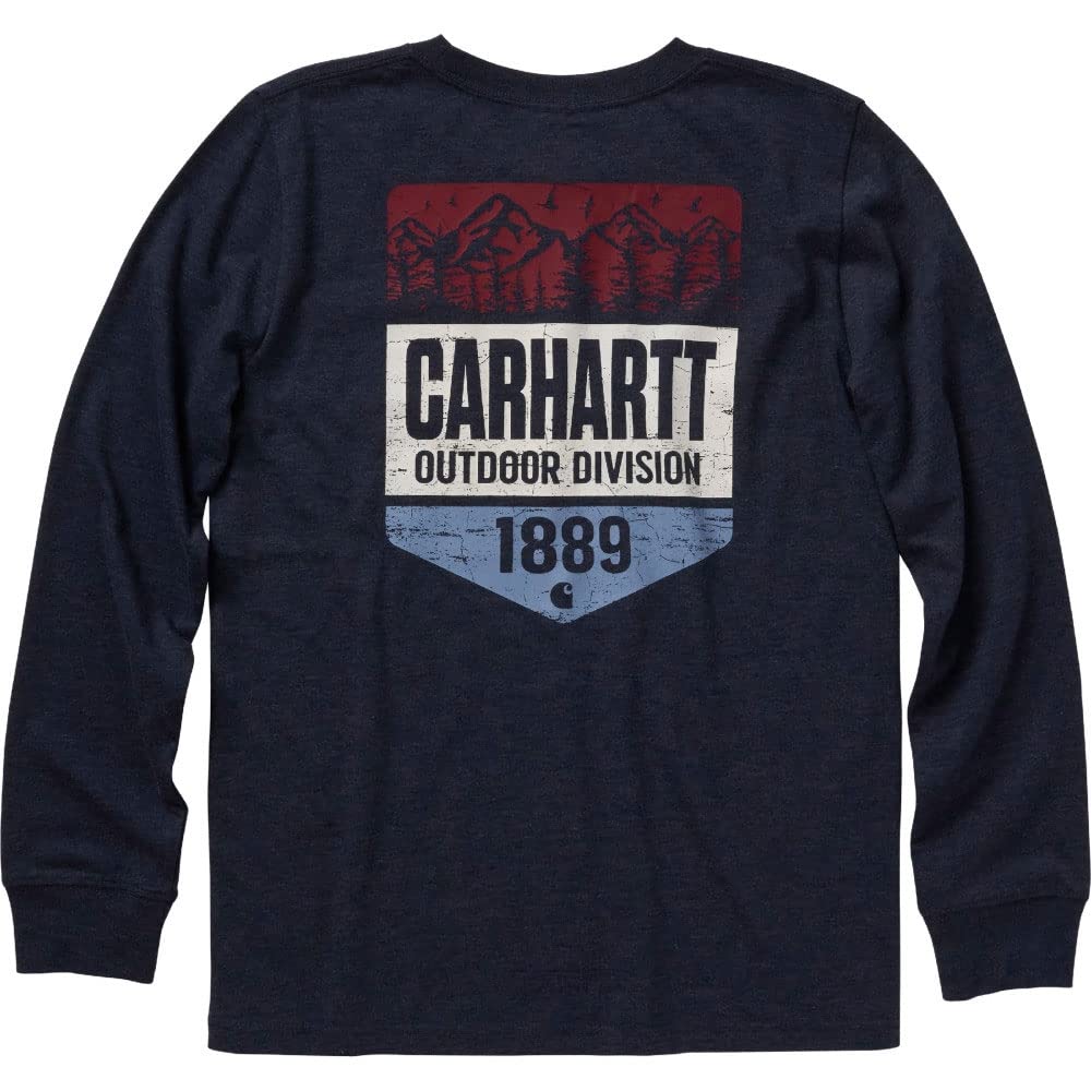 Carhartt Boys' Long-Sleeve Logo Sleeve Pocket T-Shirt