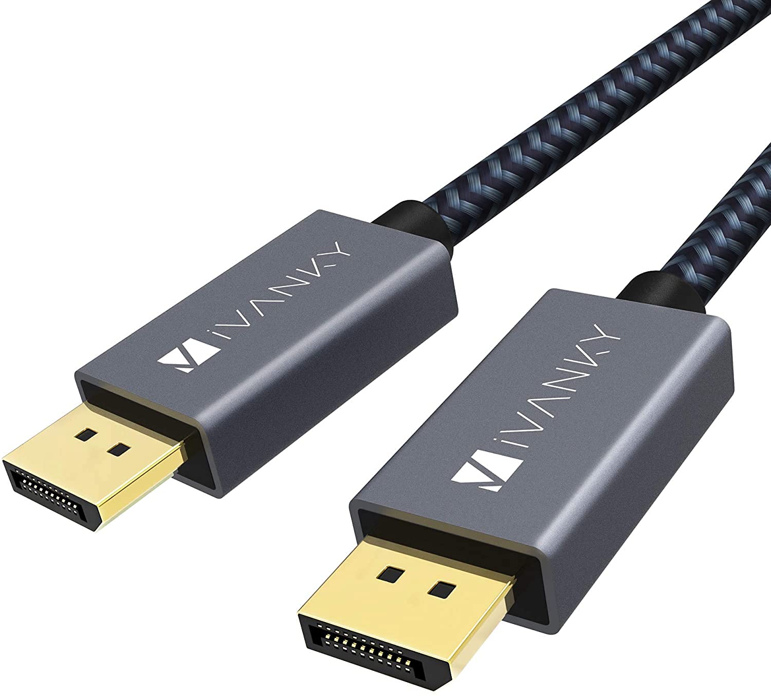 IVANKY VESA Certified DisplayPort Cable, 6.6ft DP Cable 1.2, [4K@60Hz, 2K@165Hz, 2K@144Hz], High Speed Gold-Plated Display Port to Display Port Cabl, for Gaming Monitor, Graphics Card, TV, PC, Laptop